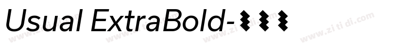 Usual ExtraBold字体转换